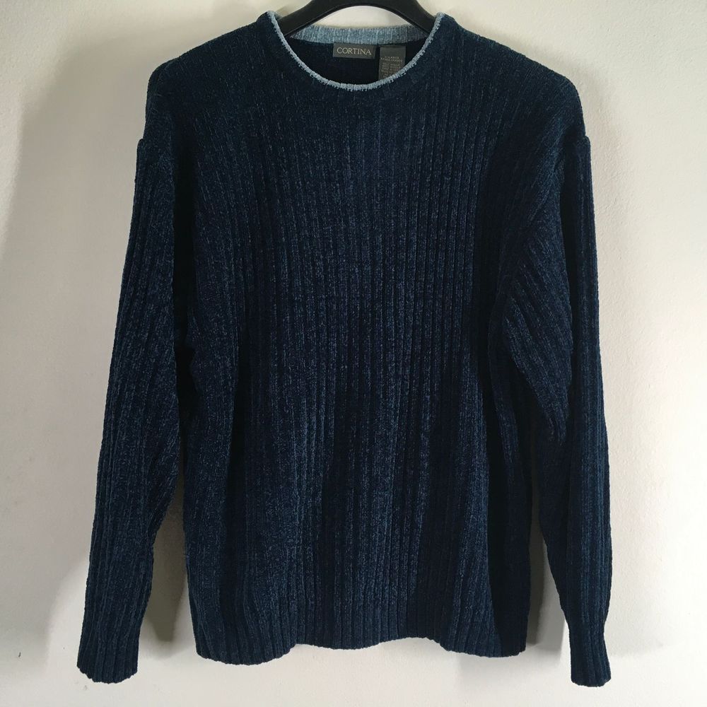 Cortina Blue Pullover Men's Sweater Size X Large